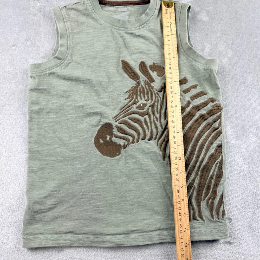 Gymboree Boys Sage Green Zebra Muscle Tank Top Size 7